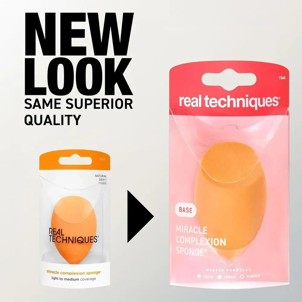 4-Pack Real Techniques Miracle Complexion Sponge Orange Makeup Blending Sponge